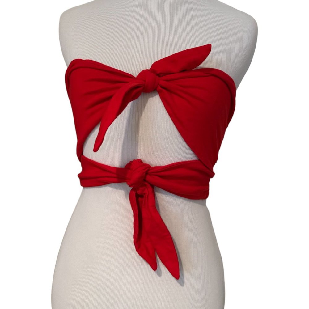 Aritzia Wilfred Red Cutout Tube Top